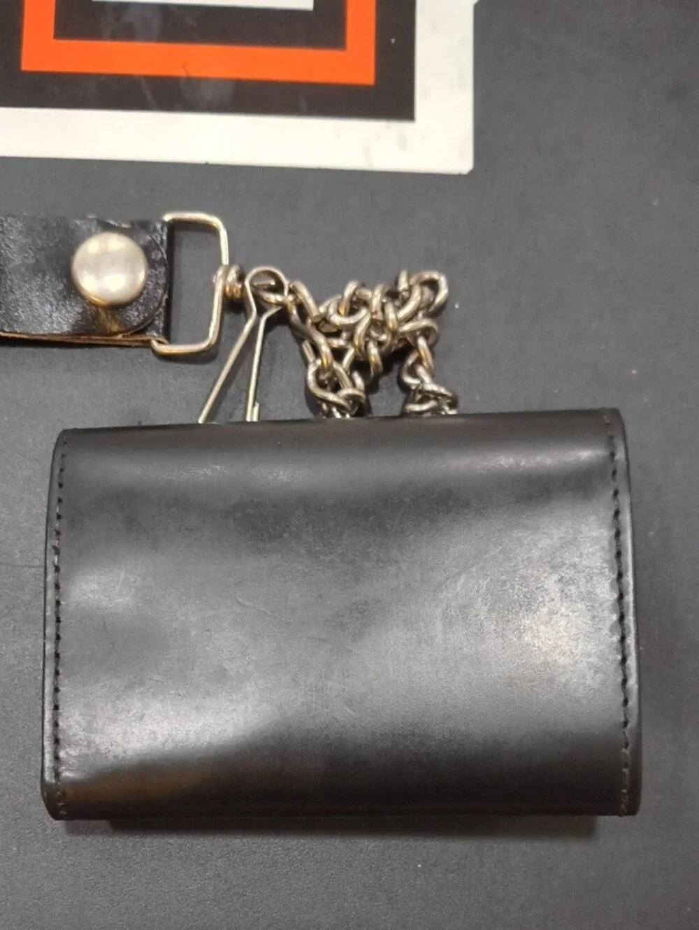 Vintage Harley-Davidson Black Leather Wallet.